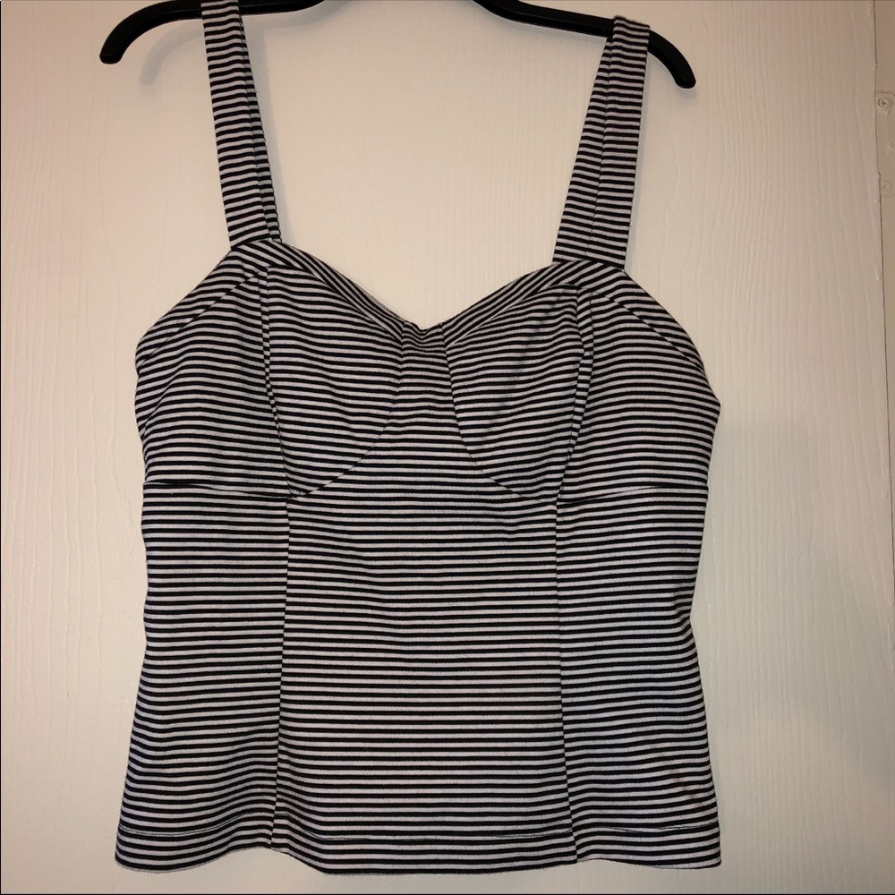 Stripped Torrid bustier tank top